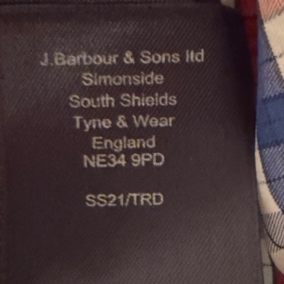 Red/White/Blue Barbour Button-down - Picture 5 of 6